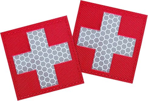 Medic Cross Patch for Medic Pouches IFAK Plate Carrier Backpacks with Hook & Loop (2 Packs) in Saudi Arabia