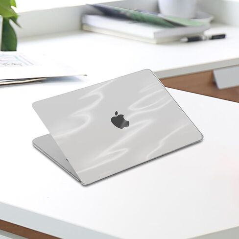 MOSISO Compatible with MacBook Air 13 inch Case M5 2026 M4 2025 M3 M2 2024-2022 A3449 A3240 A3113 A2681, Silky Wave Gloss Finish Hard Shell&Keyboard Cover&ScreenFilm for MacBook Air 13.6 Case, Clear in Kuwait