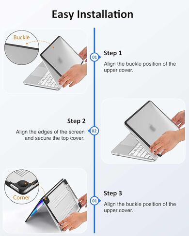 Fintie Case for MacBook Neo 13 inch (2026 Release, Model A3404) - Clear Matte Hard Shell with TPU Soft Bumper, Slim Shockproof Matte MacBook Neo Cover for Work Travel Study Daily Use (Black) in Saudi Arabia