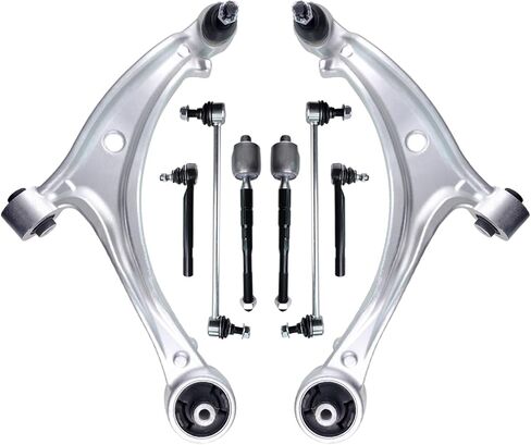 Suspension Kit, Aluminum Front Control Arm With Ball Joint Tie Rod Sway Bar Link Compatible With 2005-2010 Honda Odyssey - 8 Pcs in Kuwait