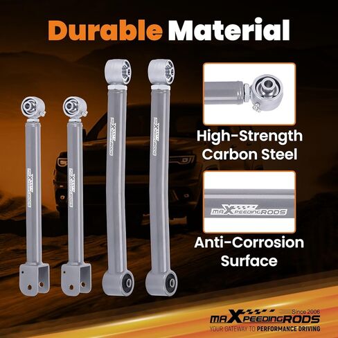 maXpeedingrods Front Control Arms for Jeep Wrangler JK JKU 2007-2018 for 0-6" Lift, Adjustable Suspension Kit in Kuwait