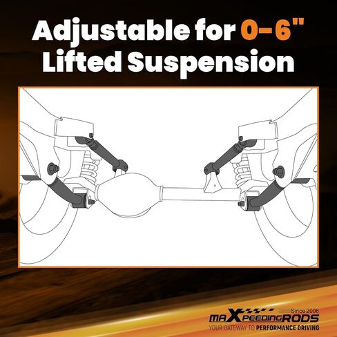 maXpeedingrods Front Control Arms for Jeep Wrangler JK JKU 2007-2018 for 0-6" Lift, Adjustable Suspension Kit in Kuwait