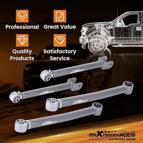 maXpeedingrods Front Control Arms for Jeep Wrangler JK JKU 2007-2018 for 0-6" Lift, Adjustable Suspension Kit in Kuwait
