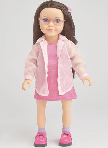 Simplicity 1990's 18" Doll Cardigan, Shirt, Dress, Pants, and Skirt Sewing Pattern Packet by Carla Reiss, Design Code S9874, Multicolor in Kuwait
