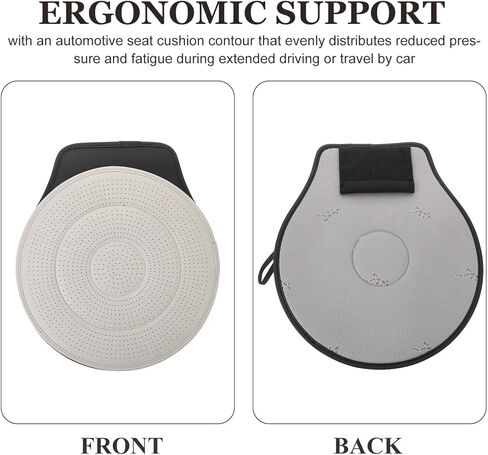 Garneck Rotating Car Seat Cushion with Non-Slip Base Ergonomic Swivel Auto Seat Mat for Driver Comfort Removable Washable Cover Suitable for Trucks Cars Elderly and Pregnant Passengers in Kuwait