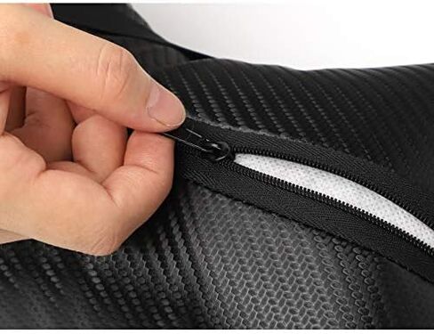 2Pcs Leather Carbon Fiber Leather Sport Car Seat Scat Pack Bee Neck Rest Pillow Foam Headrest Travel Cushion Travel Sleeping Cushion for Challenger Charger in Saudi Arabia