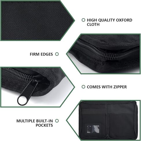 Car Registration and Insurance Holder,Glove Box Compartment Organizer,Zipped Design Owner Manual Case,Multi-Pocket Paperwork Glove Bag,Soft Document Organizer for Car Insurance License Cards Driver in Saudi Arabia