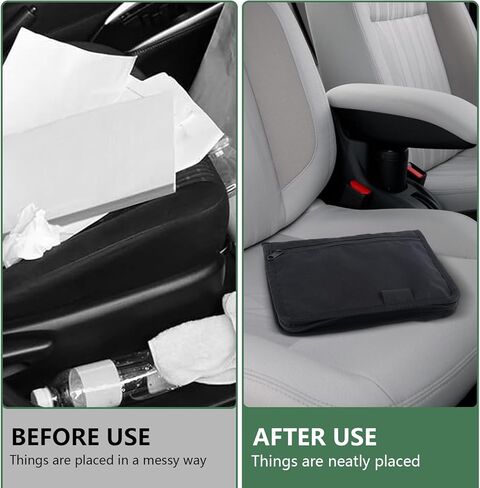 Car Registration and Insurance Holder,Glove Box Compartment Organizer,Zipped Design Owner Manual Case,Multi-Pocket Paperwork Glove Bag,Soft Document Organizer for Car Insurance License Cards Driver in Saudi Arabia