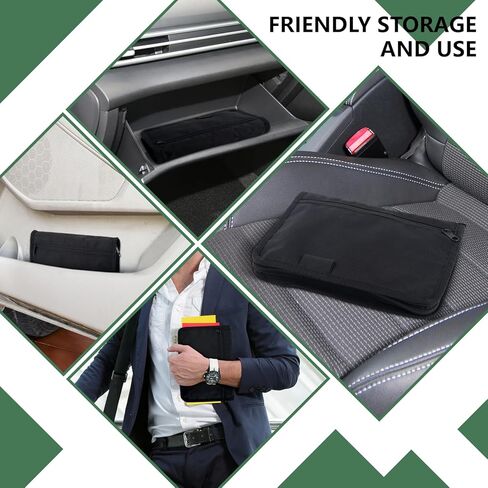 Car Registration and Insurance Holder,Glove Box Compartment Organizer,Zipped Design Owner Manual Case,Multi-Pocket Paperwork Glove Bag,Soft Document Organizer for Car Insurance License Cards Driver in Saudi Arabia