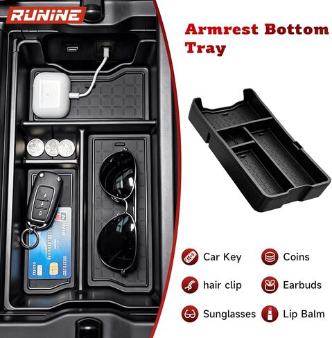 5PCS Center Console Organizer Set for 2026 Toyota RAV4, RAV4 Interior Accessories, Armrest Storage Box, Wireless Charging Protective Mat, Cup Holder Insert, Console and Passenger Liners in Saudi Arabia