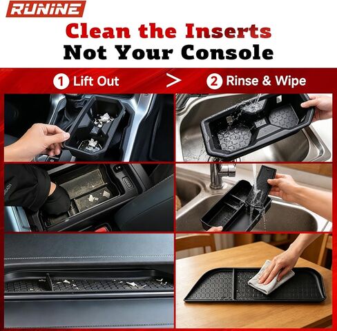 5PCS Center Console Organizer Set for 2026 Toyota RAV4, RAV4 Interior Accessories, Armrest Storage Box, Wireless Charging Protective Mat, Cup Holder Insert, Console and Passenger Liners in Saudi Arabia
