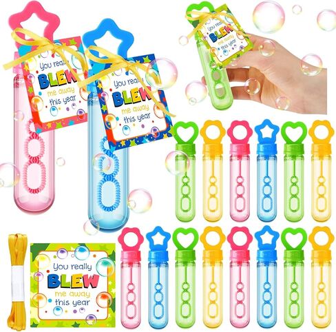 24 Pcs Mini Star Bubble Wands Bulk End of Year Gifts for Students with Tags and Ribbons Kids Boys Girls Party Favors Graduation Summer Goodie Bag Stuffers(Blew Me Away,Novelty) in Saudi Arabia