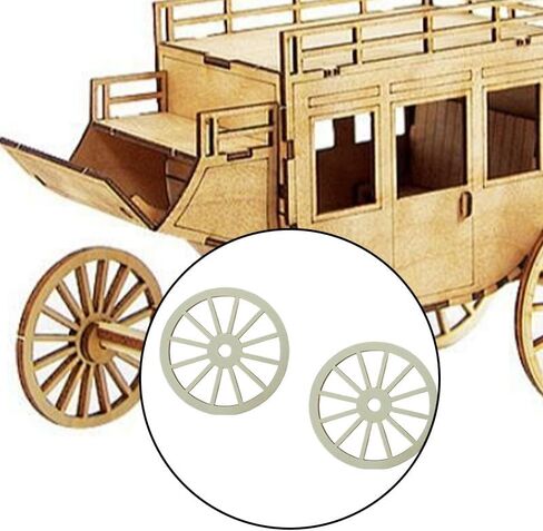 12pcs Unfinished Wood Wheels for Crafts, 3 Sizes Wooden Wagon Wheel Slices for DIY Painting, Holiday Decor, Train & Car Model Projects in Kuwait