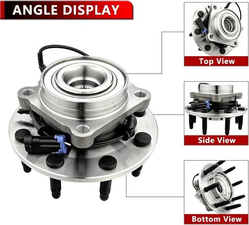 515098 Front Wheel Hub Bearing Assembly for 2007-2010 Chevy Silverado 2500/3500 HD, for GMC Sierra 3500/2500 HD, for 2008-2009 Hummer H2, Wheel Bearing Front Wheel Hub 8 Lugs W/ABS in Kuwait