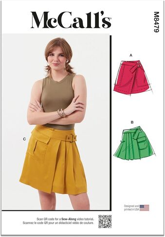 McCall's M8479H5 Misses' Wrap Skirts Sewing Pattern Packet, Design Code M8479, Sizes 6-8-10-12-14 in Saudi Arabia