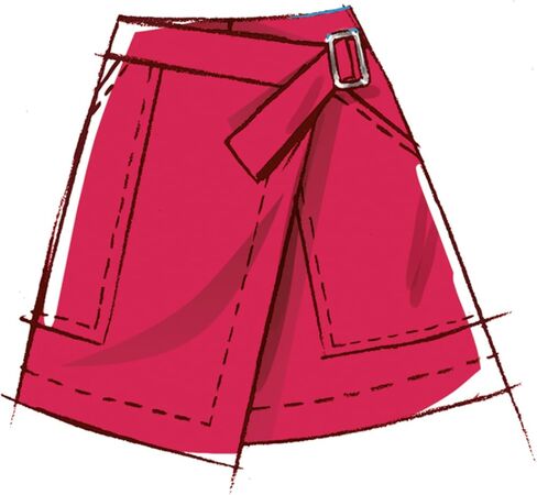 McCall's M8479H5 Misses' Wrap Skirts Sewing Pattern Packet, Design Code M8479, Sizes 6-8-10-12-14 in Saudi Arabia