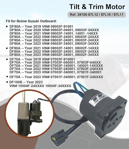 يحل محرك تقليم الميل محل 38100-87L12 يناسب سوزوكي خارجي DF90A DF70A 2019-2023 DF80A 2021-2023 DF75A DF100B 2023 surpercedes 38100-87L10 38100-87L11 in Kuwait