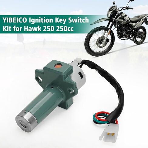 Ignition Key Switch Kit for Hawk 250 250cc, Motorcycle Ignition Lock Cylinder Ignition Starter On Off Switch Key Set in Kuwait