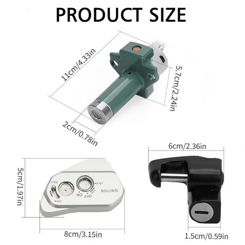 Ignition Key Switch Kit for Hawk 250 250cc, Motorcycle Ignition Lock Cylinder Ignition Starter On Off Switch Key Set in Kuwait