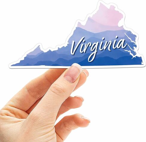 Virginia Appalachian Mountains Sticker - Cute Southern Decals for Hydroflask Water Bottle & Laptop, Blue Ridge Mtns Roanoke VA Gift in Kuwait