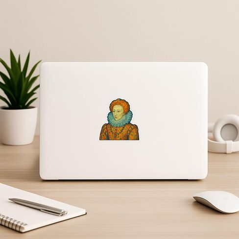 (3 Pack) Elizabeth I Post-Impressionist Gogh Style Sticker (3" x 3.25") in Kuwait