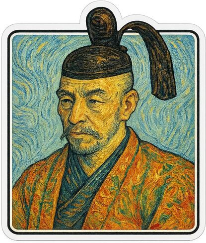 (3 Pack) Toyotomi Hideyoshi Post-Impressionist Gogh Style Sticker (2.75" x 3") in Kuwait