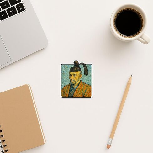(3 Pack) Toyotomi Hideyoshi Post-Impressionist Gogh Style Sticker (2.75" x 3") in Kuwait