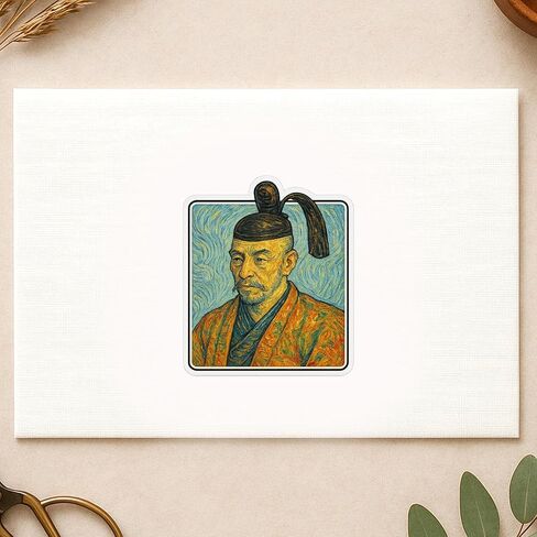 (3 Pack) Toyotomi Hideyoshi Post-Impressionist Gogh Style Sticker (2.75" x 3") in Kuwait