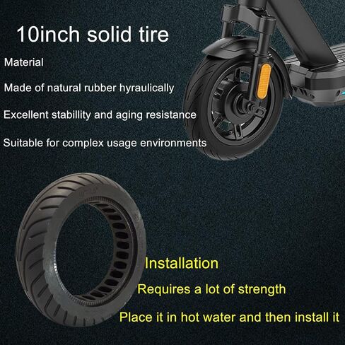 10inch solid tire,10 * 2.5 electric scooter solid tire,Compatible with 10inch Gotrax G4,Eclipse Electric scooter solid tire(1) in Saudi Arabia