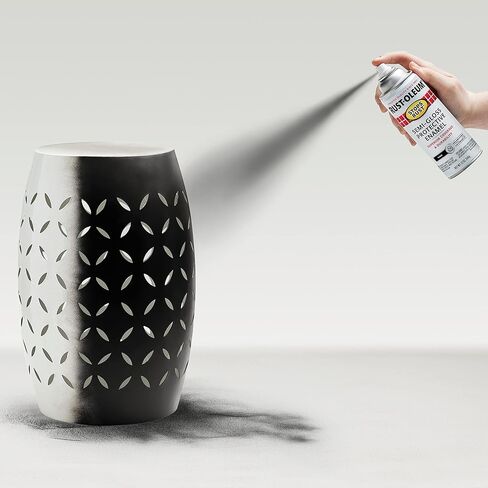 طلاء بخاخ من شركة Rust-Oleum 7798830 يوقف الصدأ، 12 أونصة، أسود شبه لامع، عبوتان in Kuwait