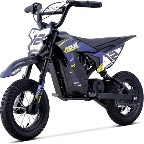 KOOZ 36V 300W Electric Dirt Bike for Kids - 3 Speed Modes Electric Motorcycle Up to 15.5 MPH & 14 Miles Long-Range, Shock Absorber & Rear Brake, 12" Sturdy Tire Gift for Kids | Powerful 36V 300W Motor & 15.5MPH Max Speed;3 Adjustable Speed Modes;14 Miles  in Kuwait