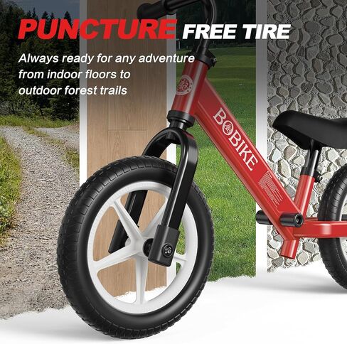 Bobike Toddler Balance Bike 2 Year Old, Balance Bike with Footrest for Ages 2-5, Adjustable Seat & Handlebar, No-Pedal Training Bike, Toys Gift for Boys and Girls in Saudi Arabia