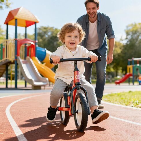 Bobike Toddler Balance Bike 2 Year Old, Balance Bike with Footrest for Ages 2-5, Adjustable Seat & Handlebar, No-Pedal Training Bike, Toys Gift for Boys and Girls in Saudi Arabia