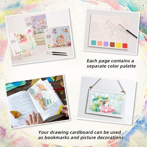 Dream Ocean Watercolor Painting Book, 20 Pages Art Practice Pad, Portable Watercolor Paper with Brush in Saudi Arabia