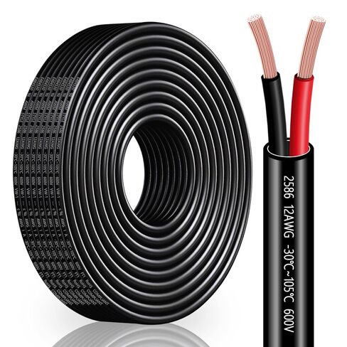 18 Gauge Electrical Wire 2 Conductor,18 AWG Electrical Wire Stranded PVC Cord Oxygen-Free Copper Cable,50FT Pure Copper Electrical Wire Cord for LED Lamp Lighting Strips Automotive… in Kuwait