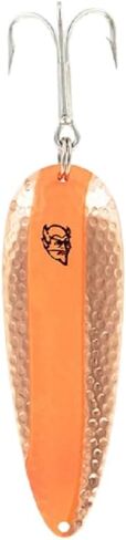 Dardevle Dardevlet Spoon, 3 5/8in, 1oz, Fluorescent Orange Hammered Copper Back, 00-386 in Saudi Arabia