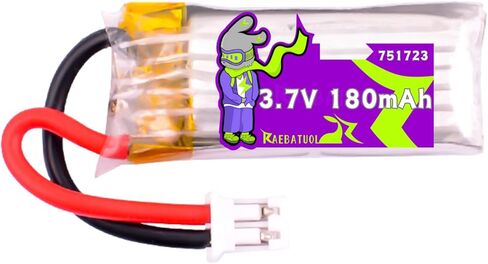 3.7V 180mAh 751723 Lipo Batteries 4 pcs Compatible with Cheerwing CW10 Mini Drone,V995 Red Mini Quadcopter, U46S Drone, 2pcs More USB Chargers with PH2.0 Plug in Saudi Arabia