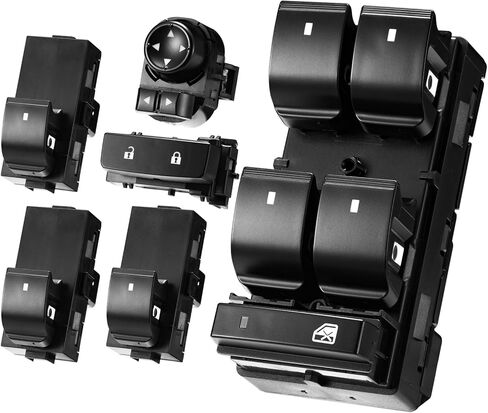 Window Switch for 2007-2014 Chevy Silverado GMC Sierra 1500 2500 3500,HHR Traverse, Enclave,Left Driver Side Power Window Lock Control Button 20945129 in Saudi Arabia