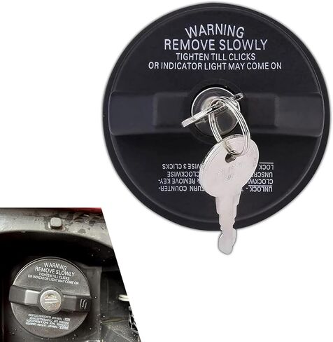 Gas Cap with Lock, Replace #77300-47020, 10504 Car Fuel Tank Cap, Compatible With Tacoma, Tundra, Chevy Camaro, Camry, Corolla (Black) in Saudi Arabia