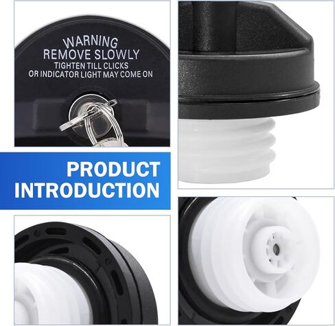 Gas Cap with Lock, Replace #77300-47020, 10504 Car Fuel Tank Cap, Compatible With Tacoma, Tundra, Chevy Camaro, Camry, Corolla (Black) in Saudi Arabia