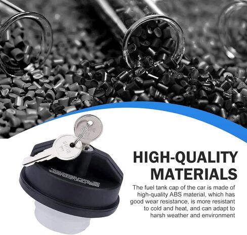 Gas Cap with Lock, Replace #77300-47020, 10504 Car Fuel Tank Cap, Compatible With Tacoma, Tundra, Chevy Camaro, Camry, Corolla (Black) in Saudi Arabia