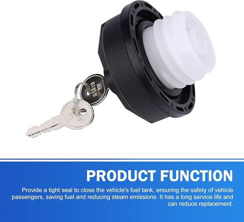 Gas Cap with Lock, Replace #77300-47020, 10504 Car Fuel Tank Cap, Compatible With Tacoma, Tundra, Chevy Camaro, Camry, Corolla (Black) in Saudi Arabia