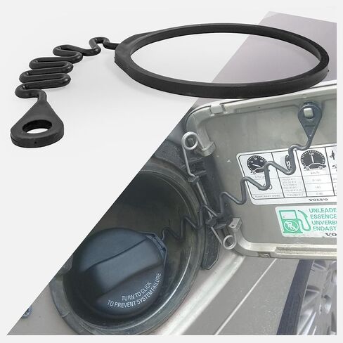 Click&Fit Fuel Cap Retention Tether compatible with Volvo V70 1997-2016 Petrol Models - Gas Cap Strap Holder Lanyard Cord Retainer - Aftermarket Replacement 31336424 in Kuwait