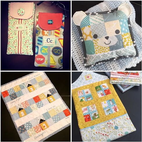7 Pcs Blue Cotton Fabric Squares, 9.8 x 9.8 Inch (25 x 25 cm), Precut Quilting Fabric Bundles for Patchwork, Floral Craft Fabric for DIY Sewing, Scrapbooking, Dolls and Pillowcases in Kuwait