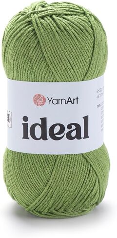 YanArt Ideal Pure Cotton Yarn -%100 Spring Summer Baby Cotton Yarn - Suitable for Knitting Summer and Seasonal Bags, Belts, Accessories Cushion Covers 1.7 Oz, 185.9 Yards, 1 Skein (224) in Kuwait