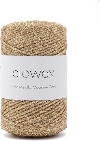 Sparkle Glitter Braided Macrame Cord 2.5mm x 820 ft, Metallic Lurex Shiny Crochet Yarn 273 yds for Bag, Purse, Runner, placemat in Saudi Arabia