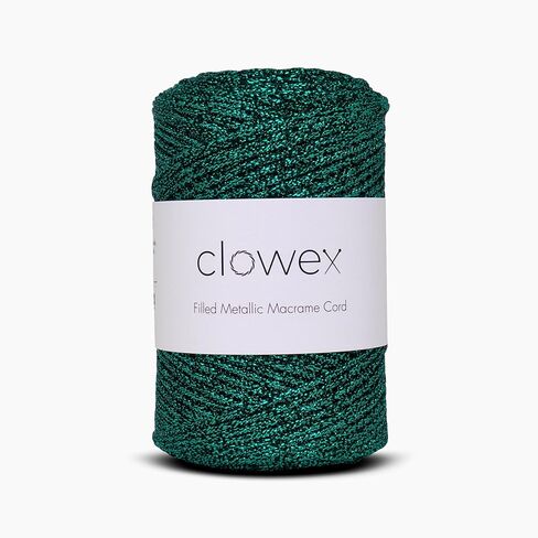Sparkle Glitter Braided Macrame Cord 2.5mm x 820 ft, Metallic Lurex Shiny Crochet Yarn 273 yds for Bag, Purse, Runner, placemat in Saudi Arabia