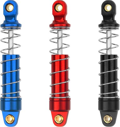 4Pcs ShareGoo 1/18th RC Shocks Absorber 52mm Adjustable Damper Compatible with Traxxas TRX4M TRX-4M Bronco Defender 1/18 RC Crawler Car Upgrade Parts (Red) in Kuwait