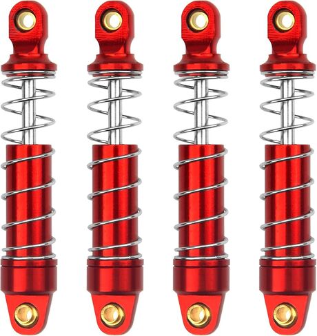 4Pcs ShareGoo 1/18th RC Shocks Absorber 52mm Adjustable Damper Compatible with Traxxas TRX4M TRX-4M Bronco Defender 1/18 RC Crawler Car Upgrade Parts (Red) in Kuwait