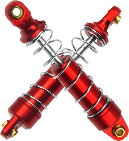 4Pcs ShareGoo 1/18th RC Shocks Absorber 52mm Adjustable Damper Compatible with Traxxas TRX4M TRX-4M Bronco Defender 1/18 RC Crawler Car Upgrade Parts (Red) in Kuwait